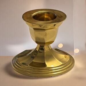 Stiffel Vintage Single Solid Brass Candlestick Holder